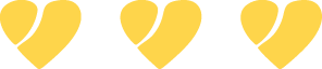 3 yellow WeCare tlc logo hearts